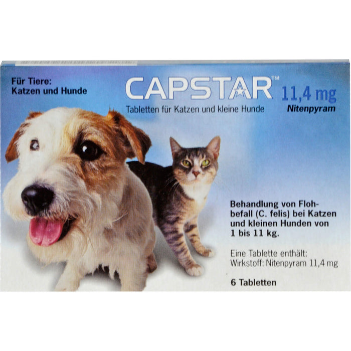 CAPSTAR 11,4 mg Tabletten für Katzen und kleine Hunde bei Flohbefall, 5 pcs. Tablets