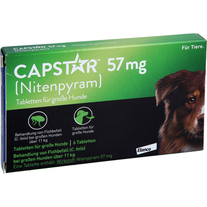 CAPSTAR 57 mg Tabletten für große Hunde bei Flohbefall, 6 pcs. Tablets