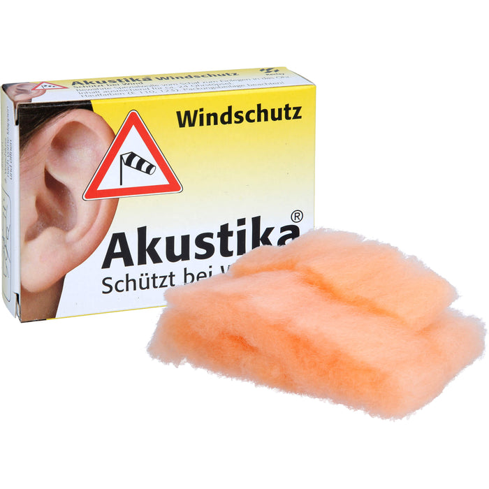 Akustika Windschutz Spezialwolle für das Ohr, 1 pc Paquet