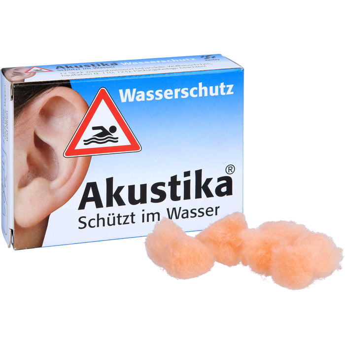 Akustika Wasserschutz Ohrschutz Wollebäuschchen, 1 pcs. Pack