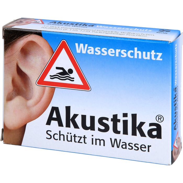 Akustika Wasserschutz Ohrschutz Wollebäuschchen, 1 pcs. Pack