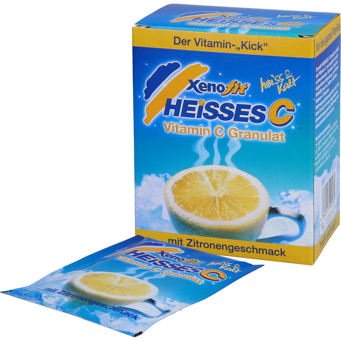 Xenofit Heißes C Vitamin C Granulat mit Zitronengeschmack, 10 pcs. Sachets