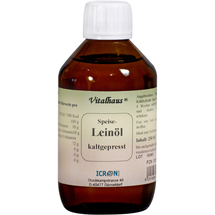 Leinoel Kaltgepresst Vitalhaus, 250 ml OEL