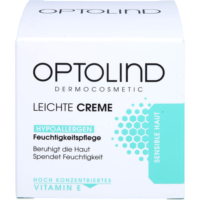 Optolind leichte Creme Feuchtigkeitscreme hypoallergen beruhigt die Haut und spendet Feuchtigkeit, 50 ml Cream