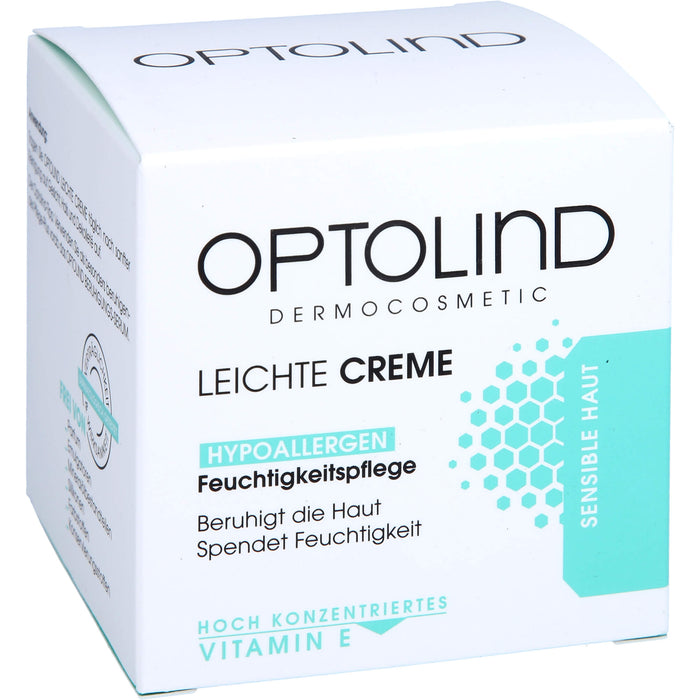 Optolind leichte Creme Feuchtigkeitscreme hypoallergen beruhigt die Haut und spendet Feuchtigkeit, 50 ml Cream