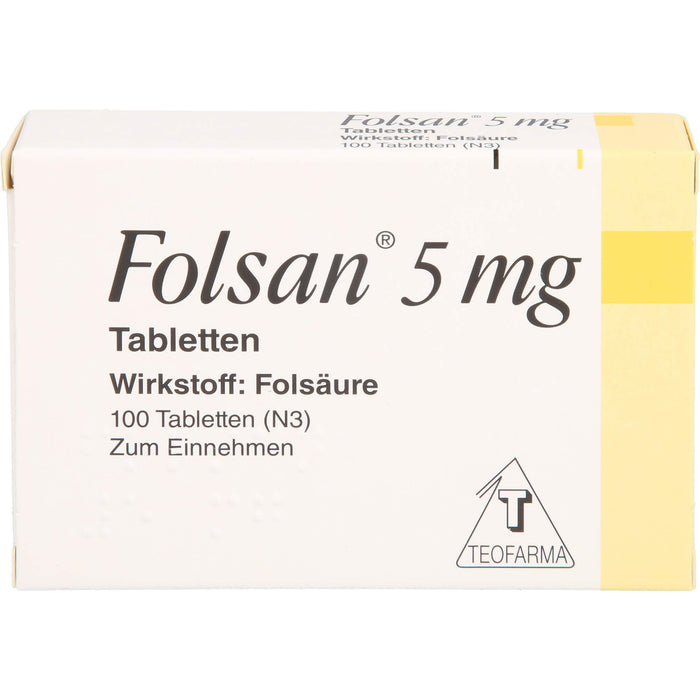 Folsan 5 mg Tabletten, 100 St. Tabletten