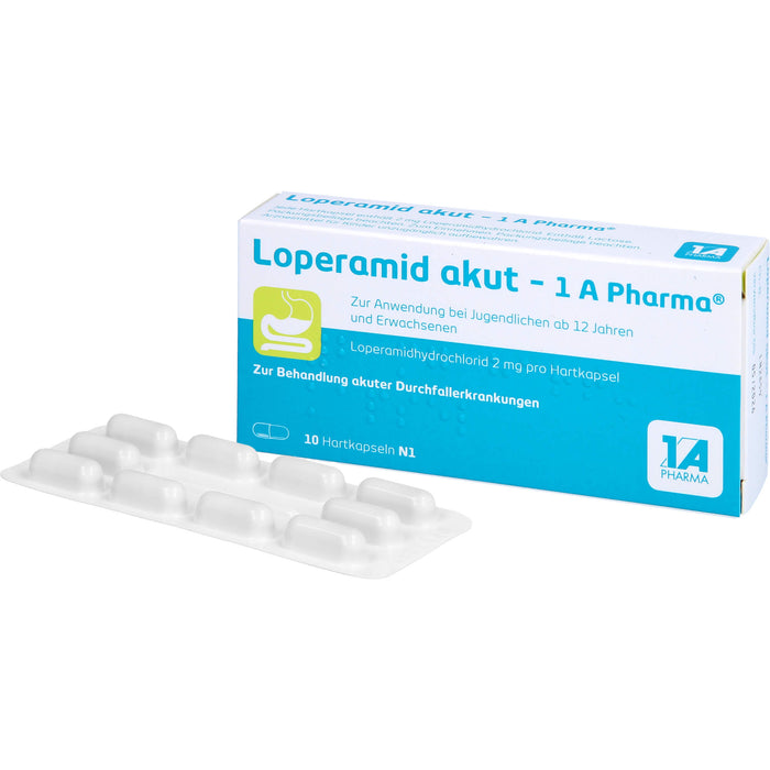 Loperamid akut - 1 A Pharma Hartkapseln, 10 St. Kapseln