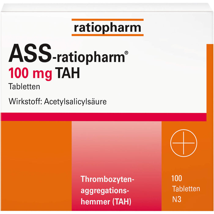 ASS-ratiopharm 100 mg TAH Tabletten, 100 pc Tablettes