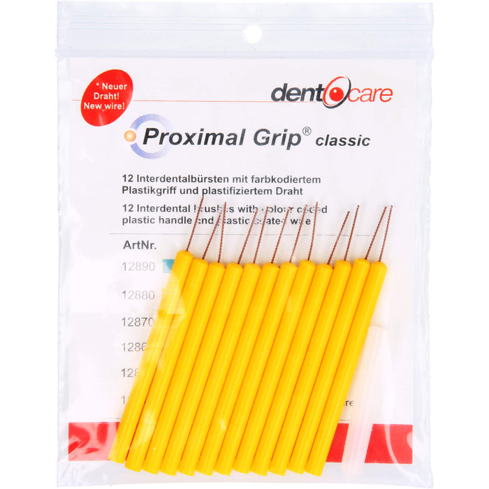 Proximal Grip classic Interdentalbürsten fein gelb, 12 pcs. Interdental brushes