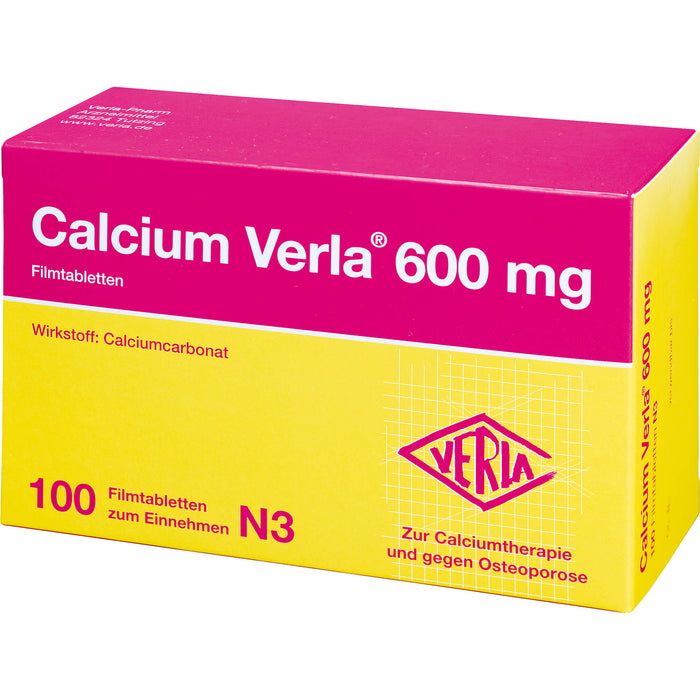 Calcium Verla 600 mg Filmtabletten, 100 pcs. Tablets