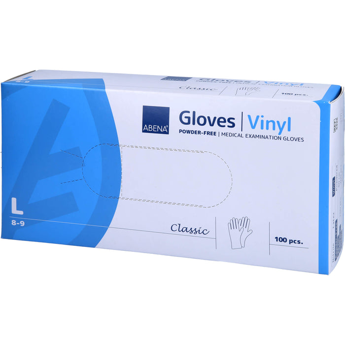 ABENA Classic Vinylhandschuhe puderfrei Größe L, 100 pc Gants