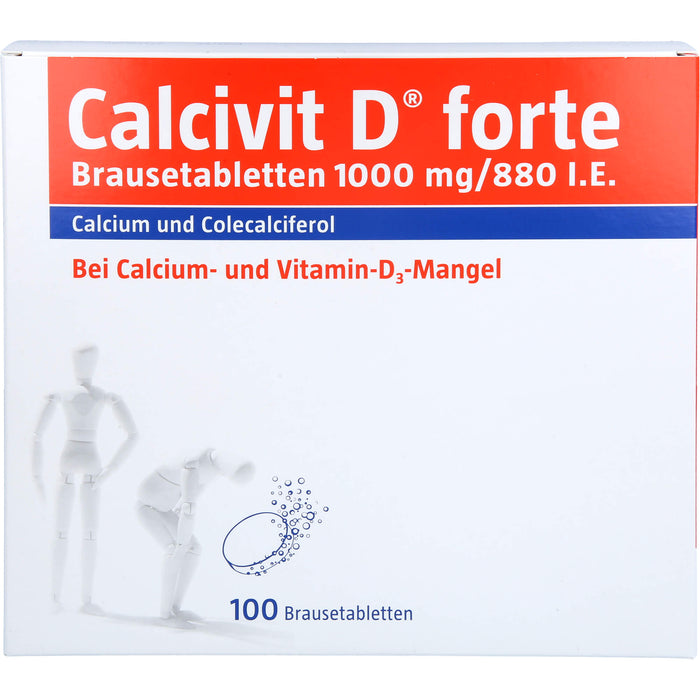 Calcivit D forte Brausetabletten 1000 mg/880 I.E., 100 St. Tabletten