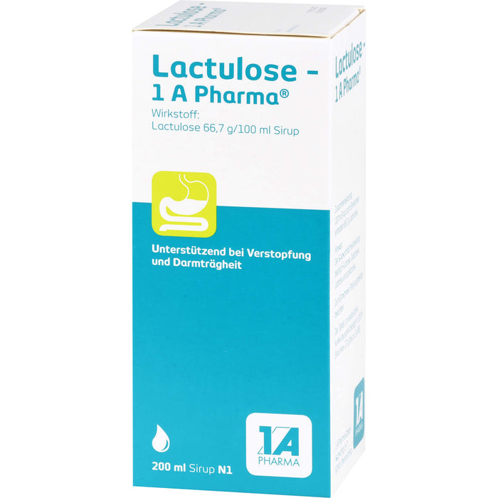 Lactulose - 1 A Pharma Sirup bei Verstopfung, 200 ml Solution