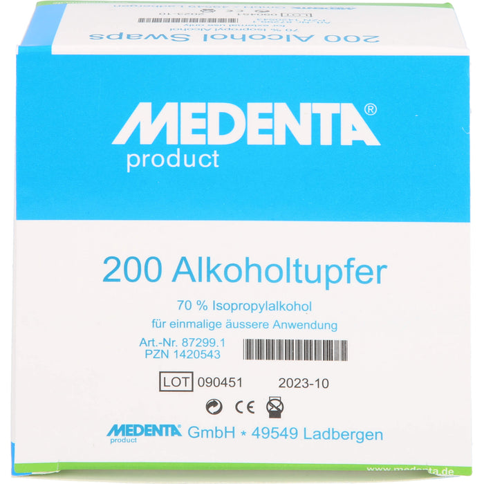 MEDENTA Alkoholtupfer, 200 pc Écouvillon