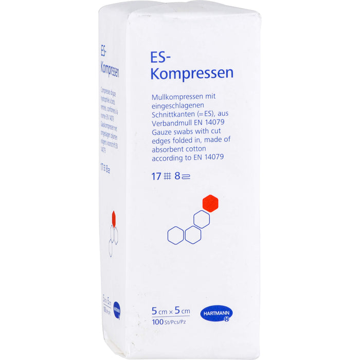 HARTMANN ES-Kompressen unsteril 5 cm x 5 cm, 100 pc Compresses