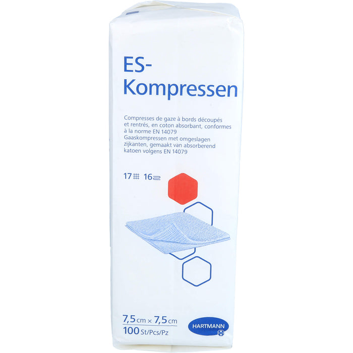 HARTMANN ES-Kompressen unsteril 7,5 x 7,5 cm, 100 pcs. Compresses