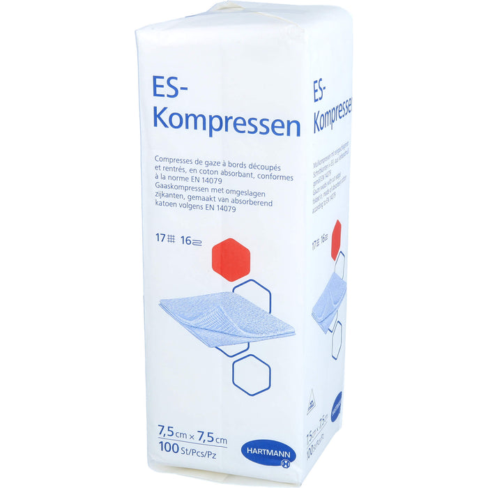 HARTMANN ES-Kompressen unsteril 7,5 x 7,5 cm, 100 pc Compresses