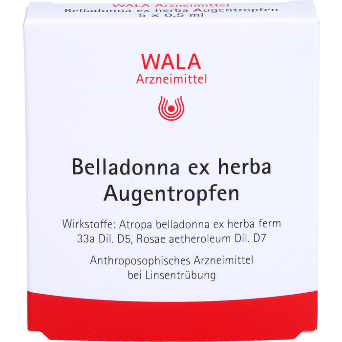 WALA Belladonna ex herba Augentropfen, 5 pcs. Solution