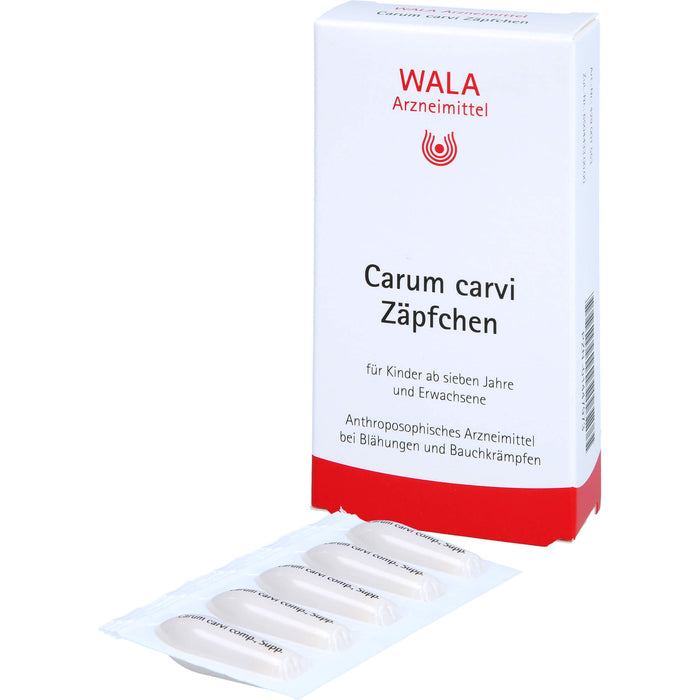 WALA Carum carvi Zäpfchen bei Blähungen und Bauchkrämpfen, 10 pc Suppositoires