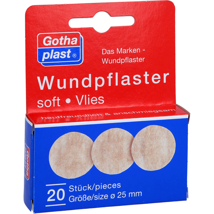 Gothaplast Wundpflaster soft Vlies Ø 25 mm, 20 pc Pansement