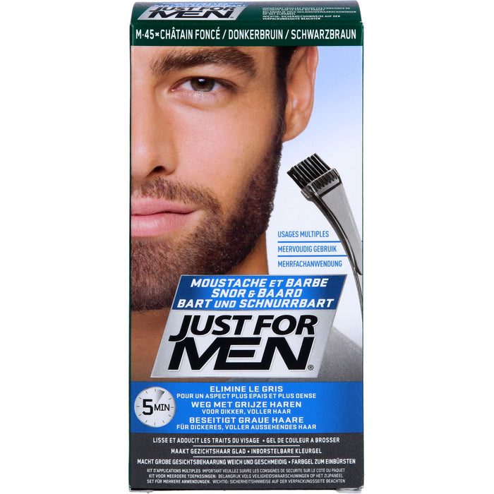 JUST FOR MEN Pflege-Brush-In-Color-Gel schwarzbraun, 28.4 ml Gel