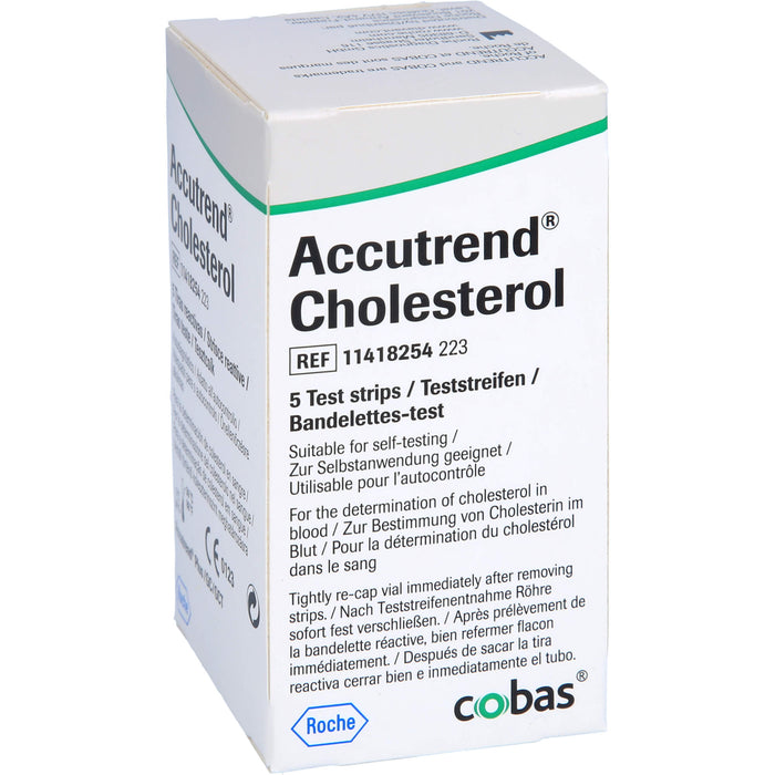 Accutrend Cholesterol Teststreifen, 5 pc Bandelettes réactives