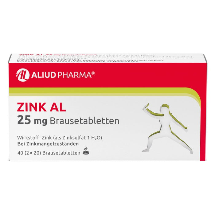 Zink AL 25 mg Brausetabletten, 40 pc Tablettes