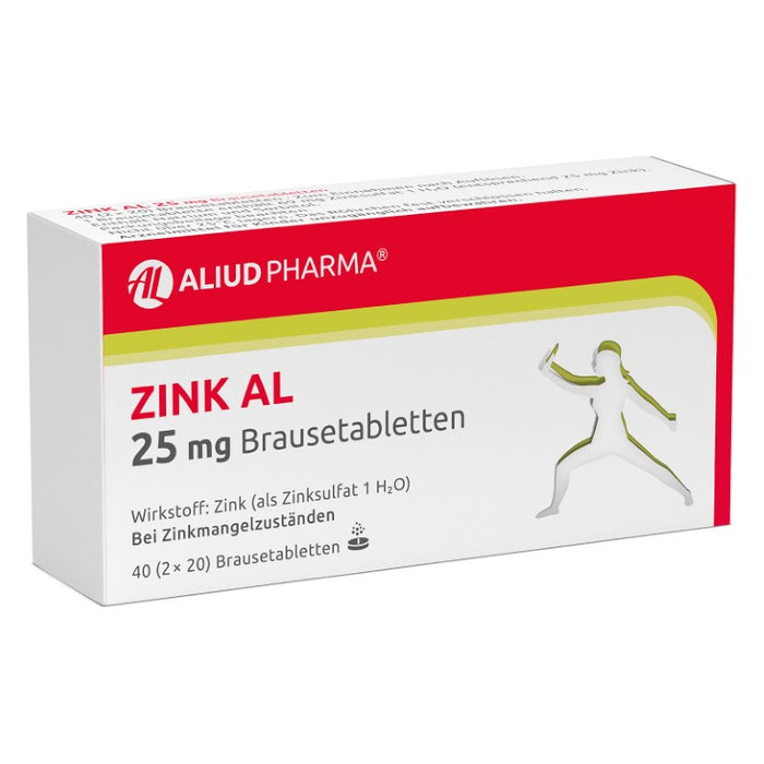 Zink AL 25 mg Brausetabletten, 40 pc Tablettes