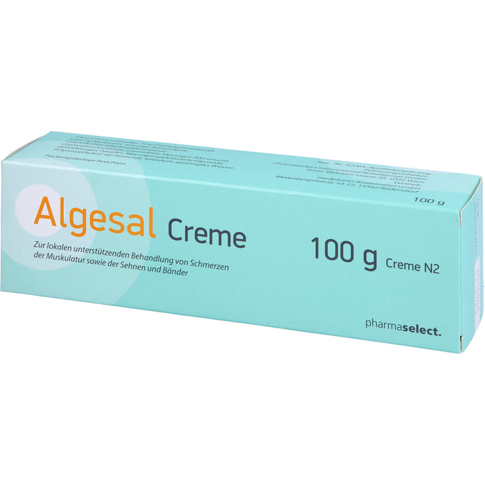 Algesal Creme zur lokalen unterstützenden Behandlung von Schmerzen der Muskulatur sowie der Sehnen und Bänder, 100 g Crème