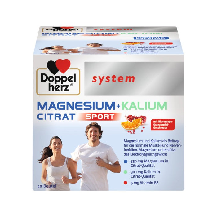 Doppelherz system MAGNESIUM + KALIUM CITRAT, 40 St. Beutel