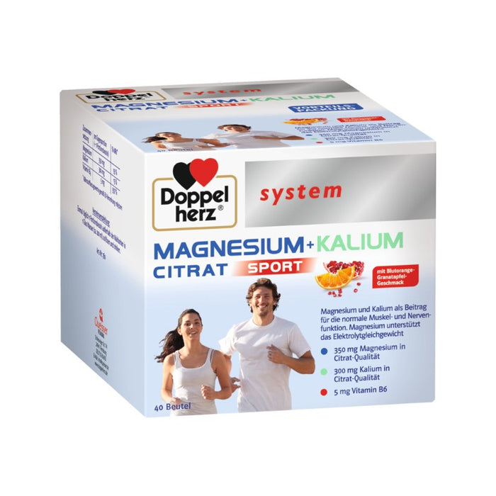 Doppelherz system MAGNESIUM + KALIUM CITRAT, 40 pcs. Sachets