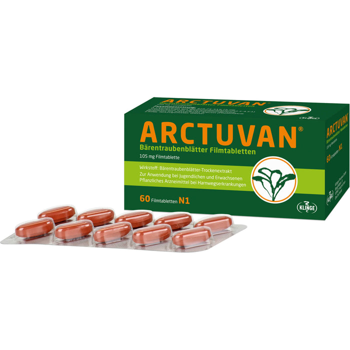 ARCTUVAN Bärentraubenblätter Filmtabletten, 60 pcs. Tablets