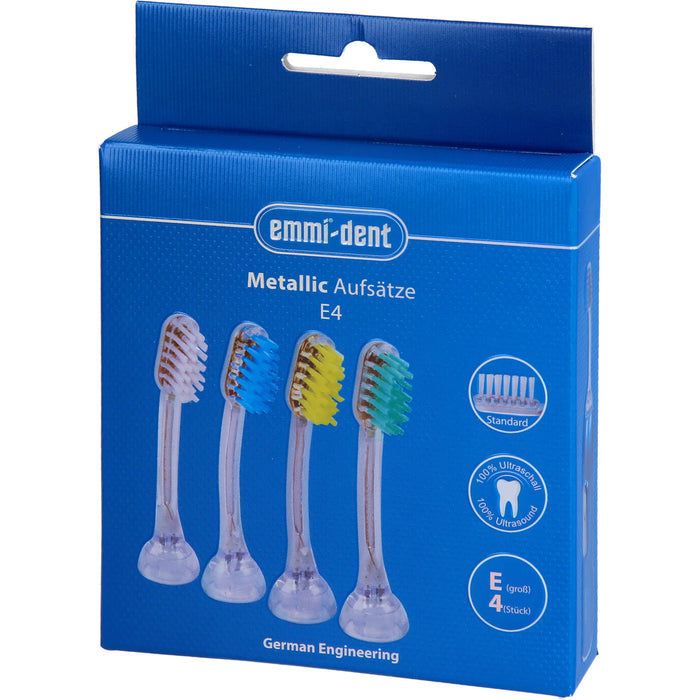 emmi-dent E4 Ersatzaufsätze für Ultraschallzahnbürste, 4 pcs. Toothbrush