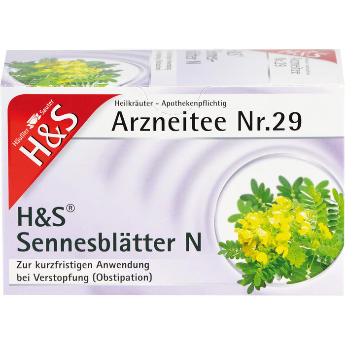 H&S Sennesblätter N Arzneitee Nr. 29 bei Verstopfung, 20 St. Filterbeutel