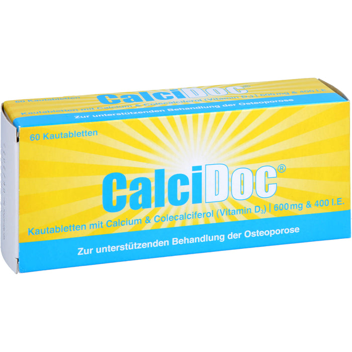 CalciDoc Kautabletten zur unterstützenden Behandlung der Osteoporose, 60 pc Tablettes