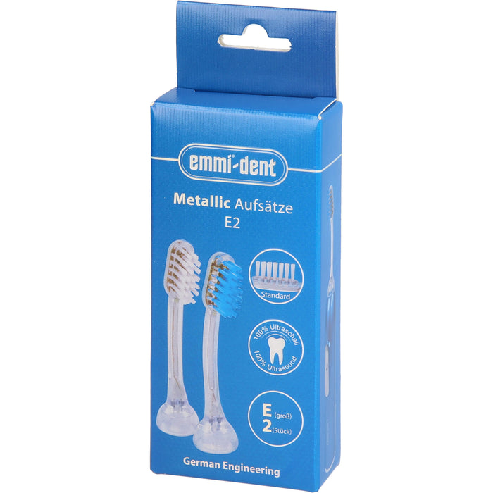 emmi-dent E2 Ersatzbürstenköpfe, 2 pc Brosse à dents