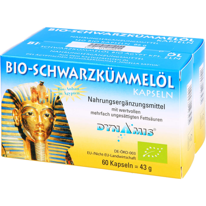 DYNAMIS Bio Schwarzkümmelöl ägyptisch Kapseln, 120 pc Capsules