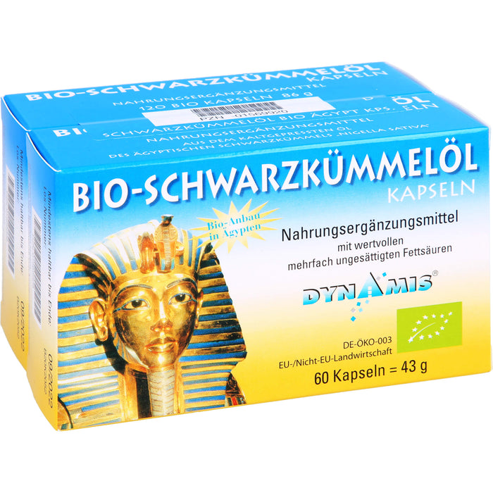 DYNAMIS Bio Schwarzkümmelöl ägyptisch Kapseln, 120 pcs. Capsules