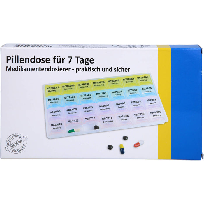 Pillendose 7Tage+4Fächer je Tag Kunststoff, 1 St