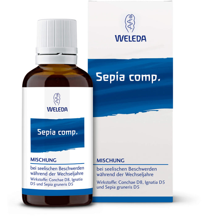 WELEDA Sepia comp. Mischung ei seelischen Beschwerden während der Wechseljahre, 50 ml Mixture