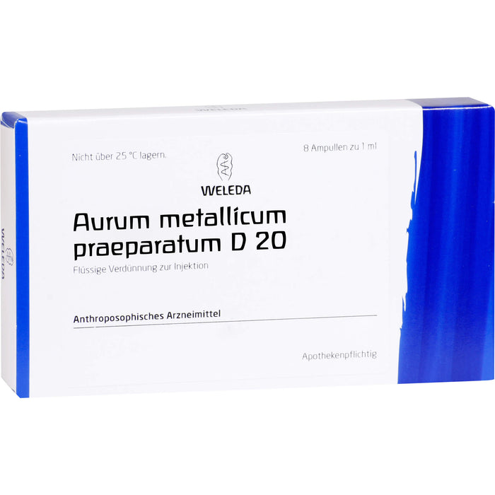 WELEDA Aurum metallicum praeparatum D20 flüssige Verdünnung, 8 pc Ampoules