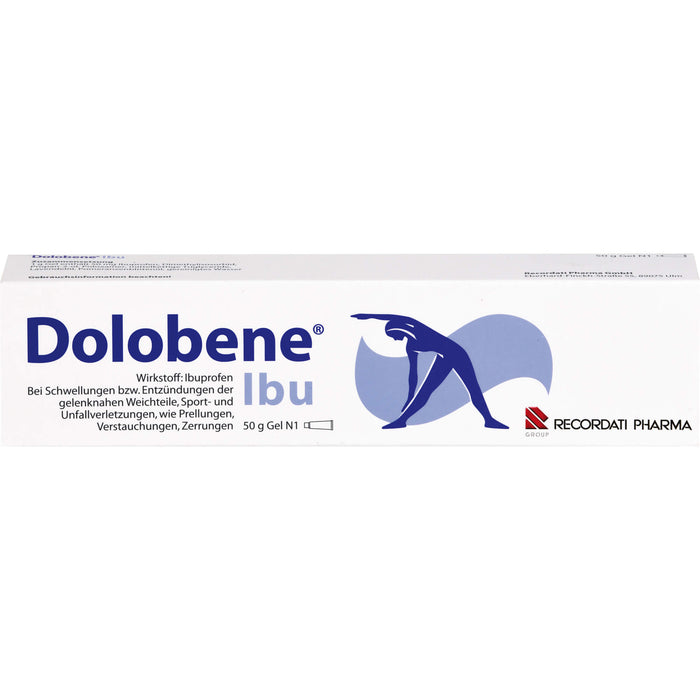 Dolobene Ibu Gel bei Schwellungen bzw. Entzündungen der gelenknahen Weichteile sowie Prellungen, Verstauchungen und Zerrungen, 50 g Gel