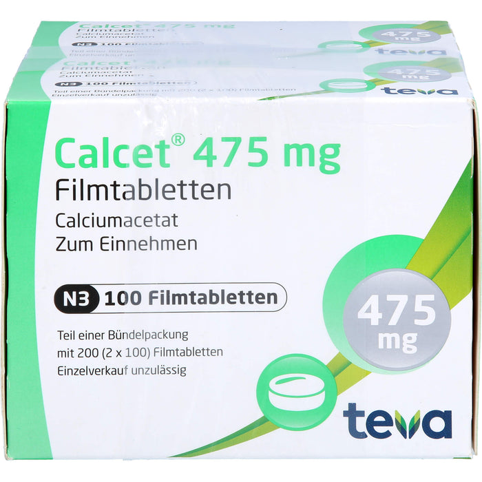 Calcet 475 mg Filmtabletten Phosphatbinder, 200 St. Tabletten