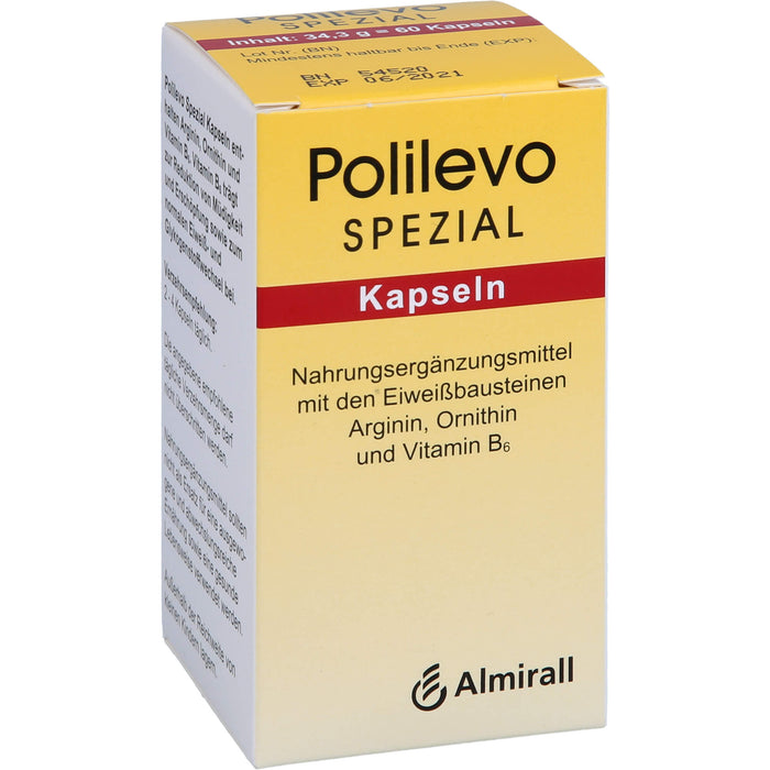 Polilevo spezial Kapseln mit Arginin, Ornithin und Vitamin B6, 60 St. Kapseln