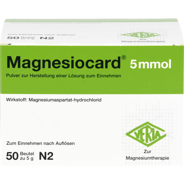 Magnesiocard 5 mmol Pulver zur Herstellung einer Lösung, 50 pcs. Sachets