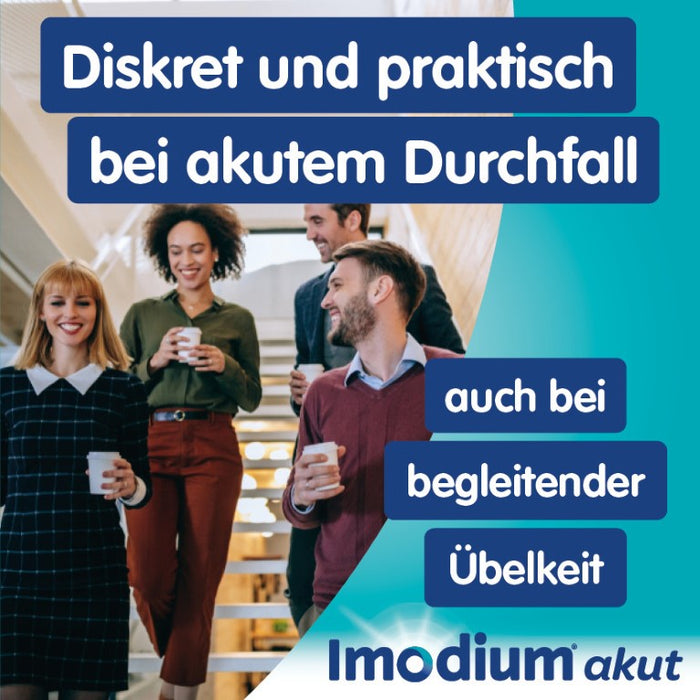 Imodium akut lingual Schmelztabletten bei akutem Durchfall, 12 pc Tablettes