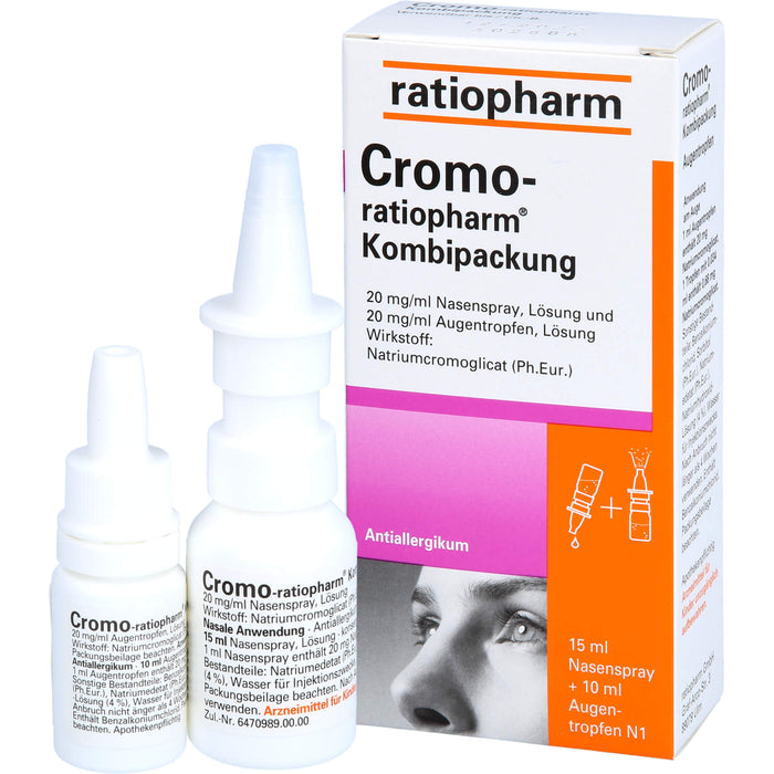 Cromo-ratiopharm Kombipackung Nasenspray + Augentropfen Antiallergikum, 1 pcs. Combipack