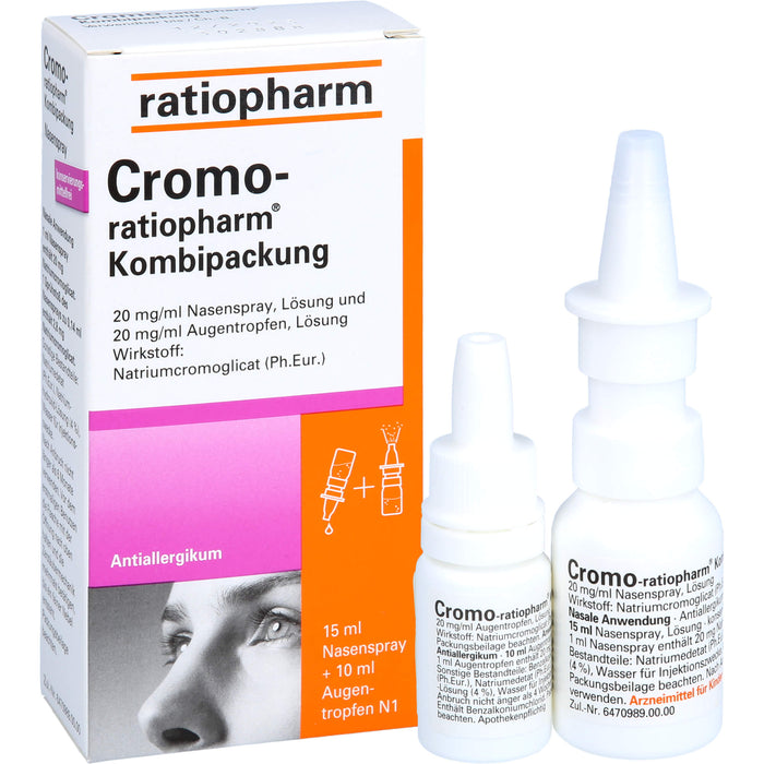 Cromo-ratiopharm Kombipackung Nasenspray + Augentropfen Antiallergikum, 1 St. Kombipackung