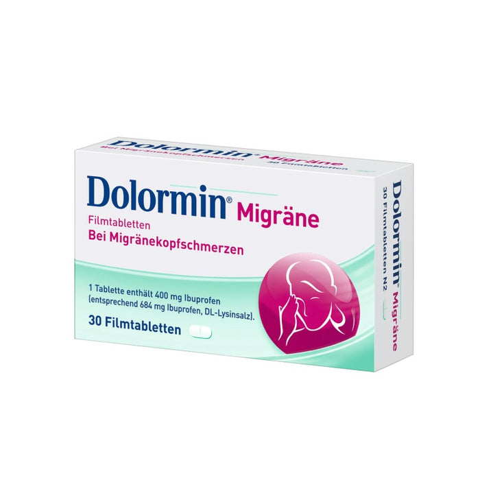 Dolormin Migräne Filmtabletten bei Migränekopfschmerzen, 30 pc Tablettes