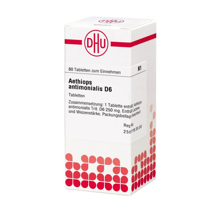 DHU Aethiops antimonialis D6 Tabletten, 80 pcs. Tablets